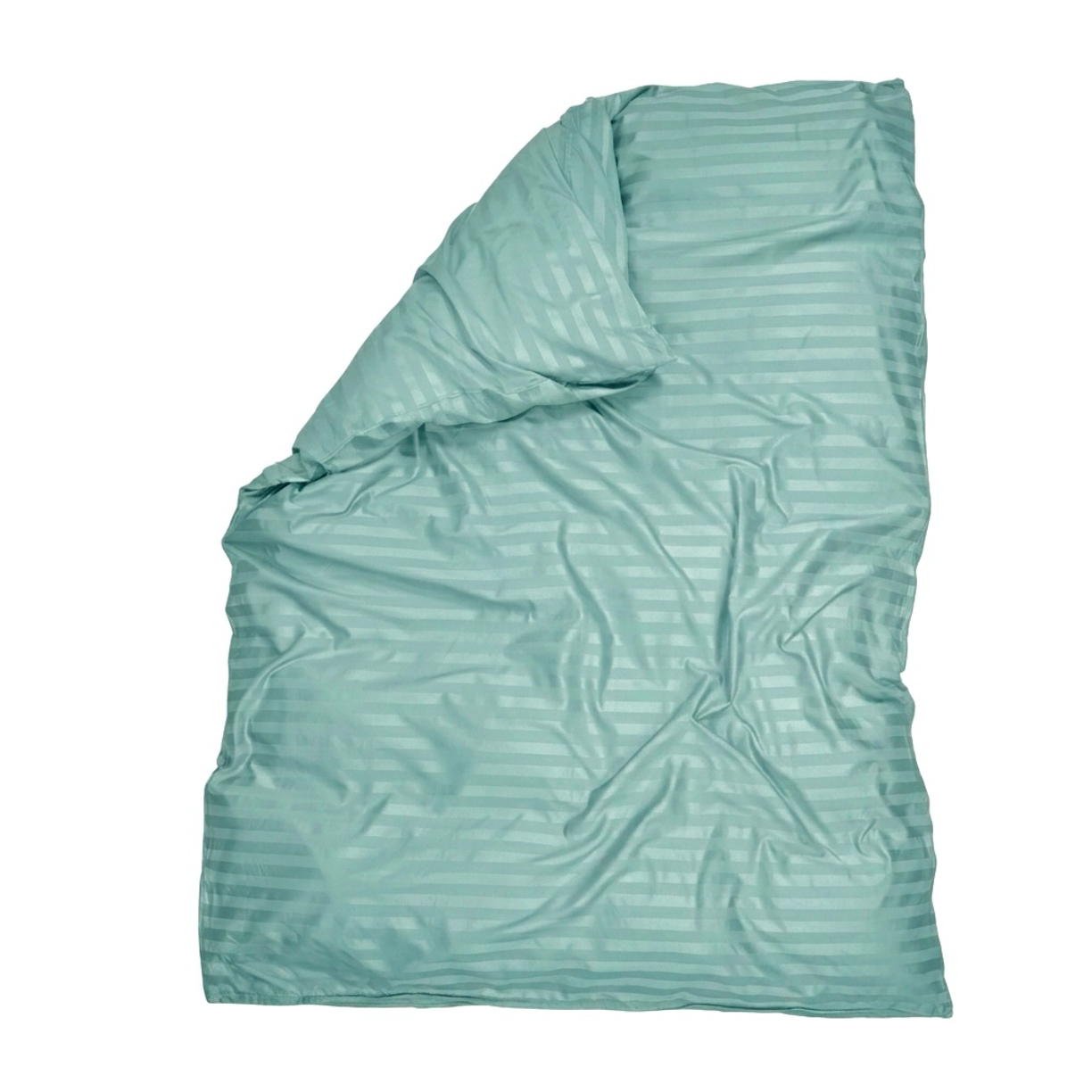 Puuvillasatiinist 1 cm triipsatiin tekikott Soft Aqua