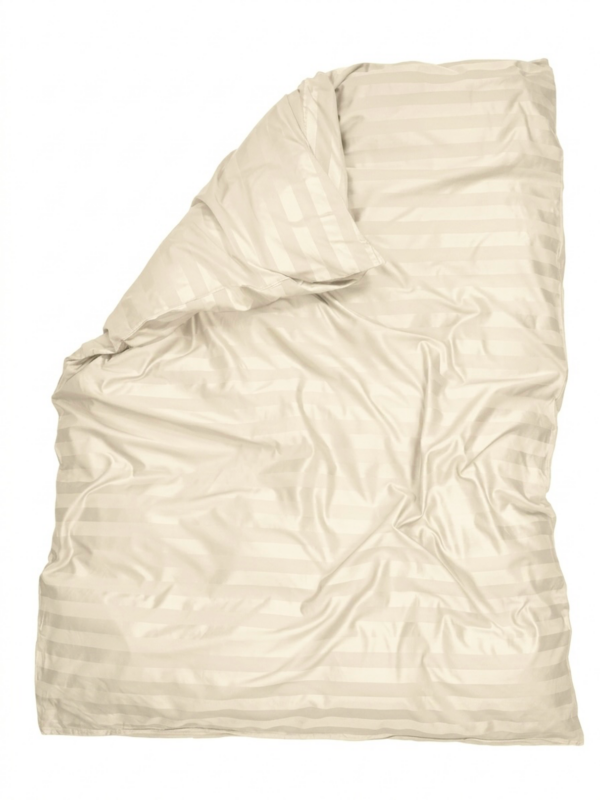 Puuvillasatiinist 2 cm triipsatiin tekikott Cool Beige