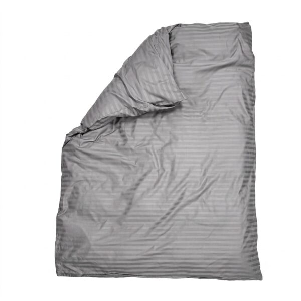 Puuvillasatiinist 1 cm triipsatiin tekikott Light Grey