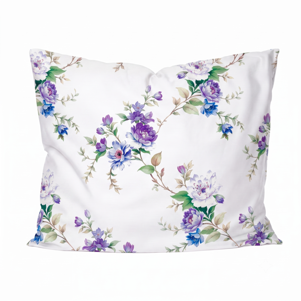 Puuvillasatiinist padjapüür Lilac Garden
