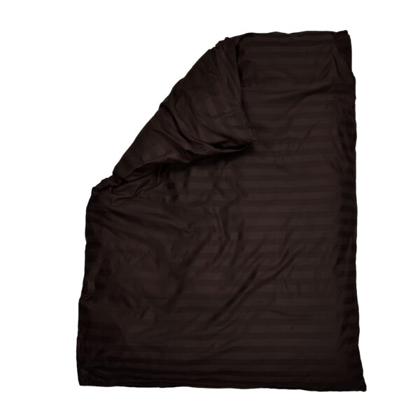 Puuvillasatiinist 2 cm triipsatiin tekikott Dark Chocolate