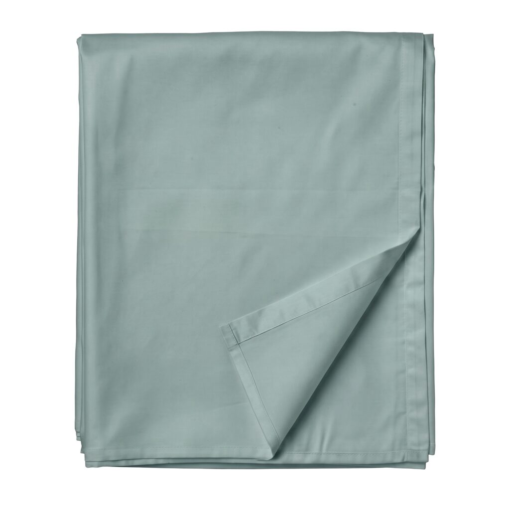 Puuvillasatiinist voodilina ilma kummita Blue Haze