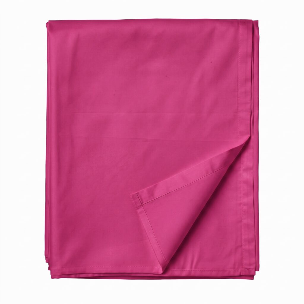 Puuvillasatiinist voodilina ilma kummita Hot Pink