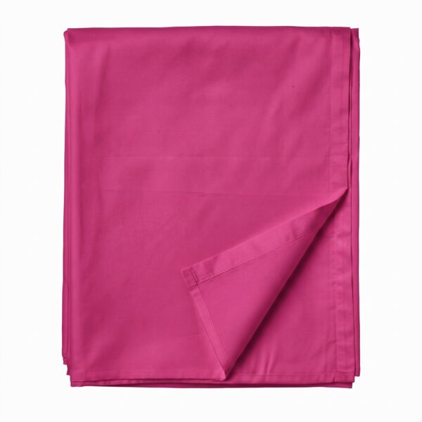 Puuvillasatiinist voodilina ilma kummita Hot Pink